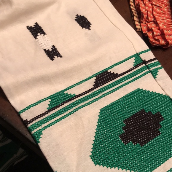 Zara Embroidered Linen Trouser - Picture 9 of 16